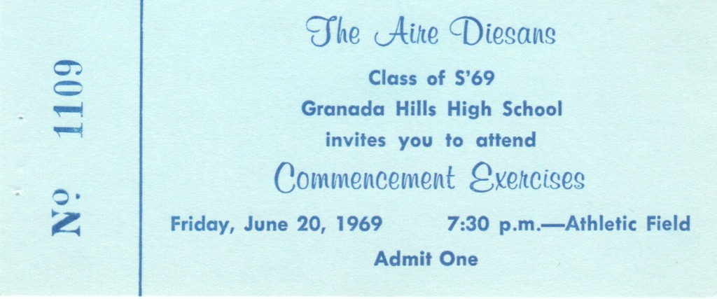 Graduation Ticket 1969